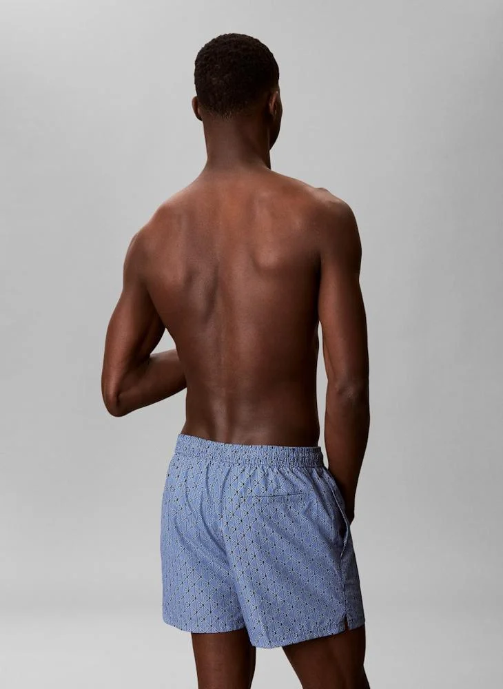 كالفن كلاين Printed Drawstring Swim Shorts
